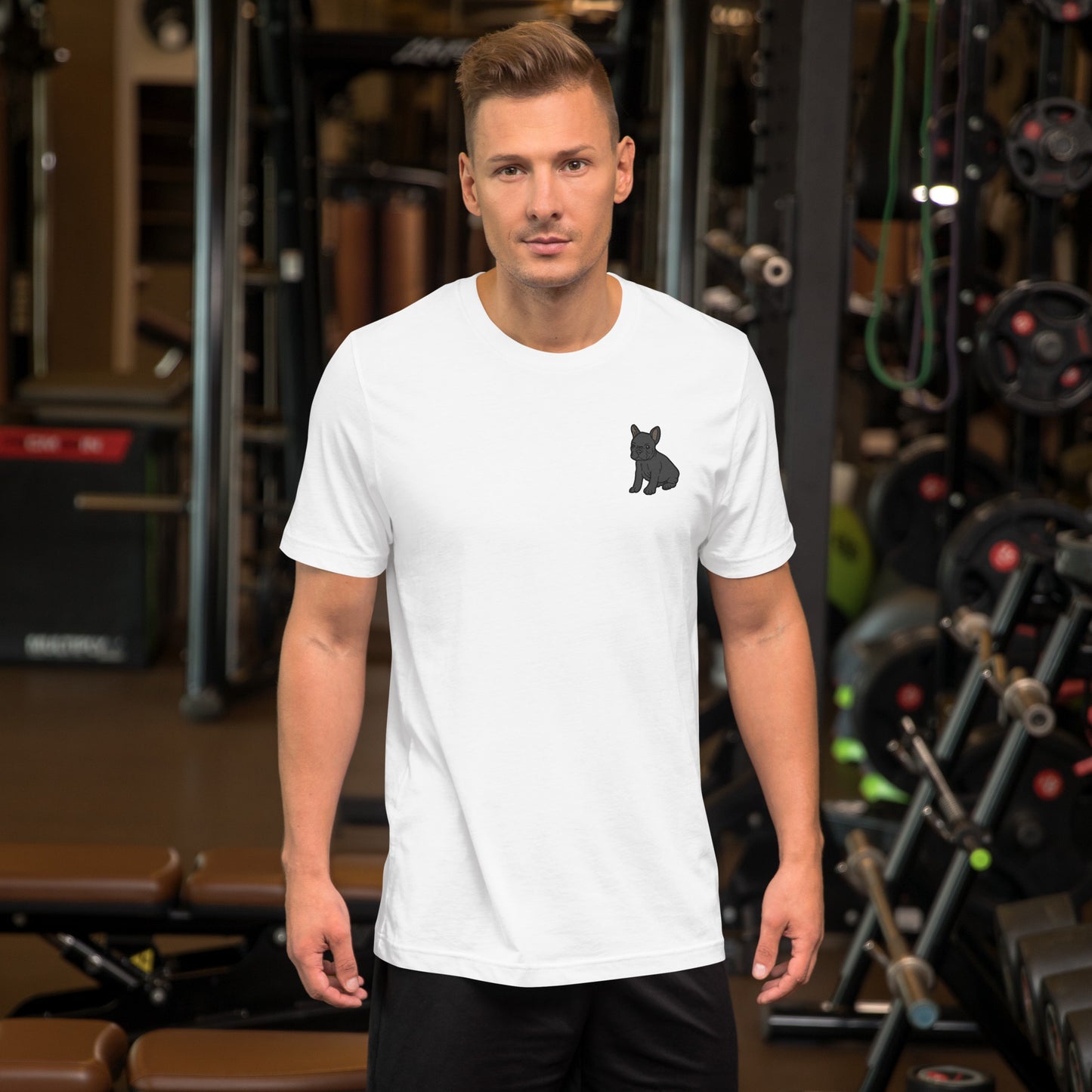 French Bulldog Cotton T-Shirt - Embroidered - Wildlife Soul French Bulldog Cotton T-Shirt - Embroidered