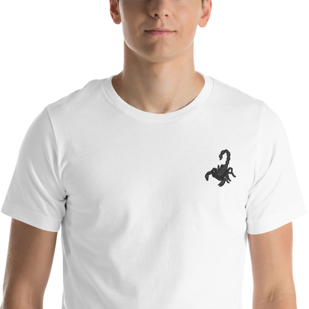 Scorpio Cotton T-Shirt - Embroidered - Wildlife Soul Scorpio Cotton T-Shirt - Embroidered
