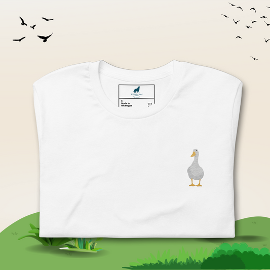 Duck Cotton T-Shirt - Embroidered - Wildlife Soul   Duck Cotton T-Shirt - Embroidered