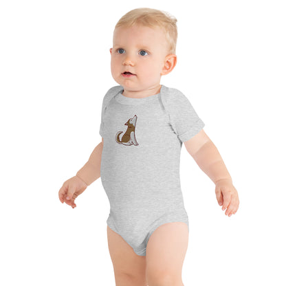 Alaskan Malamute Cotton Baby Body - Embroidered - Wildlife Soul   Alaskan Malamute Cotton Baby Body - Embroidered