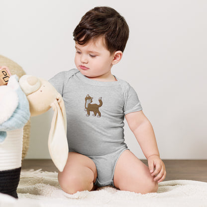 Cat Cotton Baby Body - Embroidered - Wildlife Soul   Cat Cotton Baby Body - Embroidered