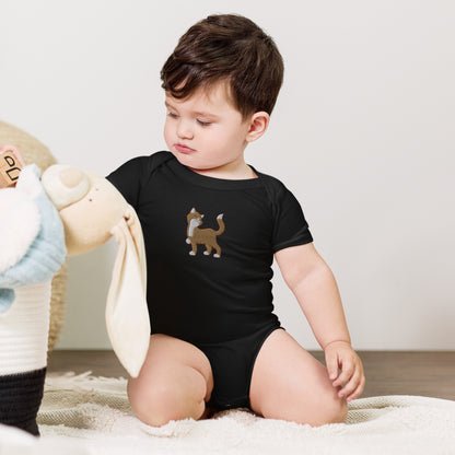 Cat Cotton Baby Body - Embroidered - Wildlife Soul   Cat Cotton Baby Body - Embroidered