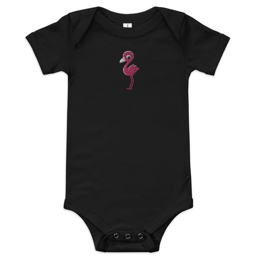 Flamingo Baby Body - Embroidered - Wildlife Soul   Flamingo Baby Body - Embroidered