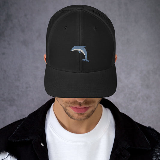 Dolphin Trucker Cap - Embroidered - Wildlife Soul   Dolphin Trucker Cap - Embroidered