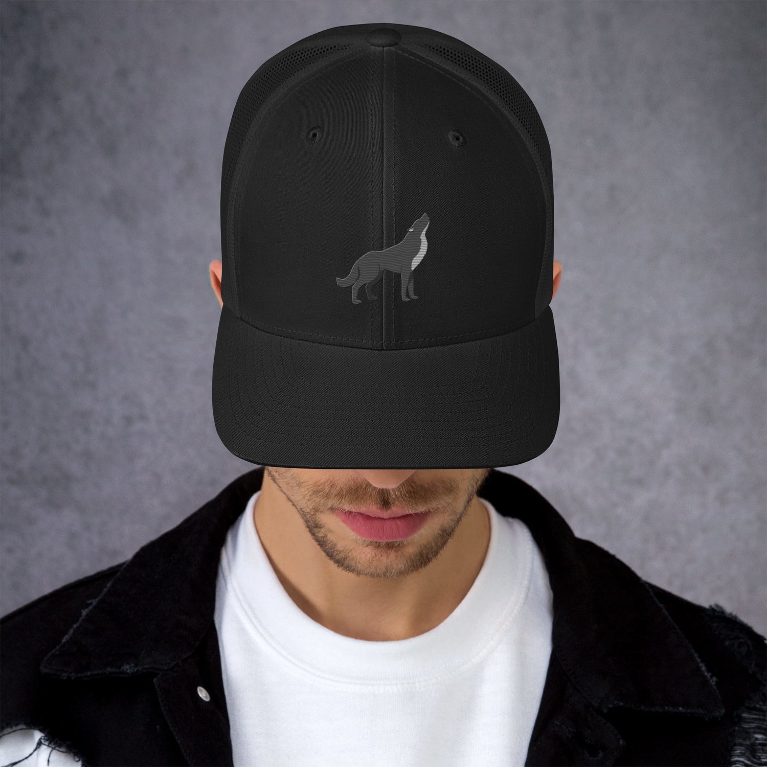 Wolf Trucker Cap - Embroidered - Wildlife Soul   Wolf Trucker Cap - Embroidered