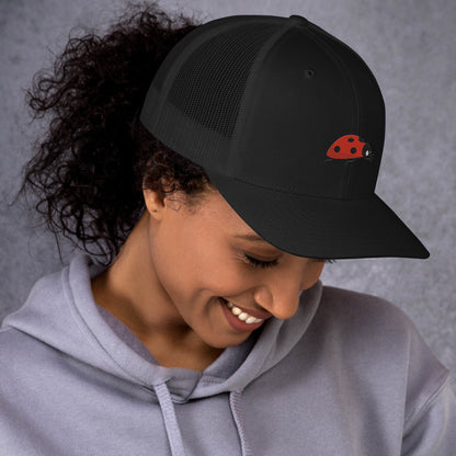 Ladybug Trucker Cap - Embroidered - Wildlife Soul   Ladybug Trucker Cap - Embroidered