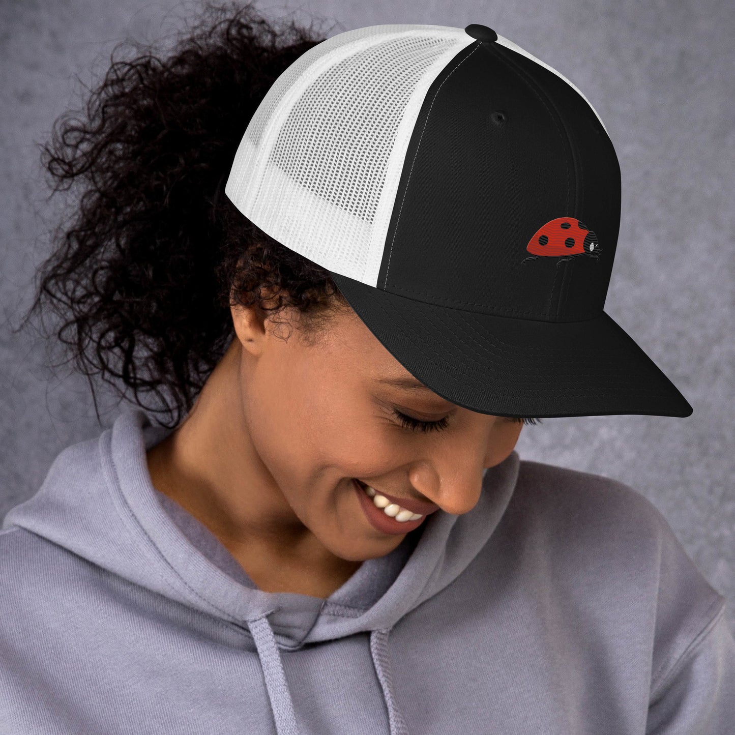 Ladybug Trucker Cap - Embroidered - Wildlife Soul   Ladybug Trucker Cap - Embroidered