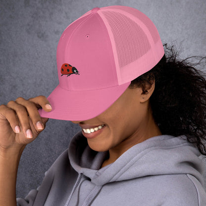 Ladybug Trucker Cap - Embroidered - Wildlife Soul   Ladybug Trucker Cap - Embroidered