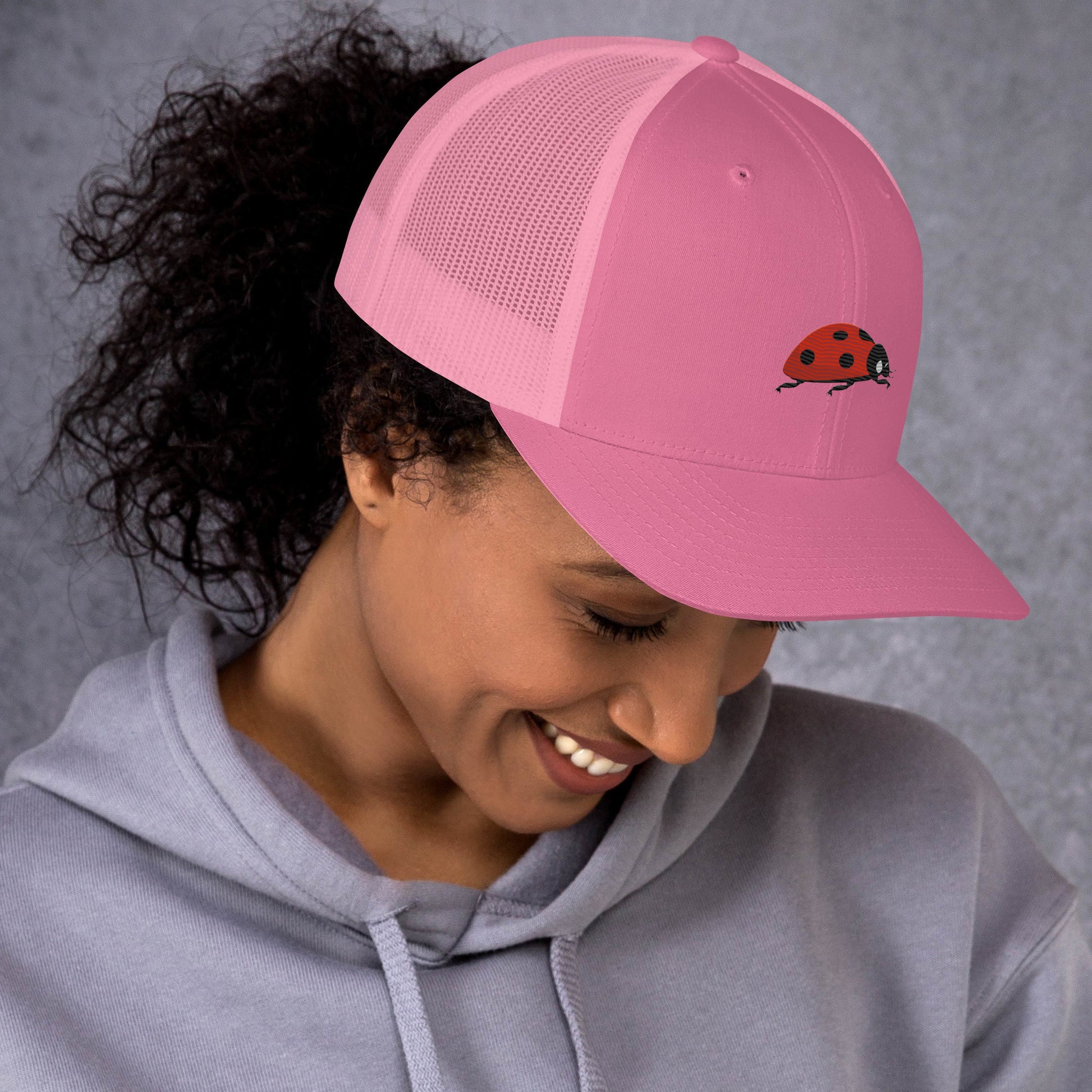 Ladybug Trucker Cap - Embroidered - Wildlife Soul   Ladybug Trucker Cap - Embroidered