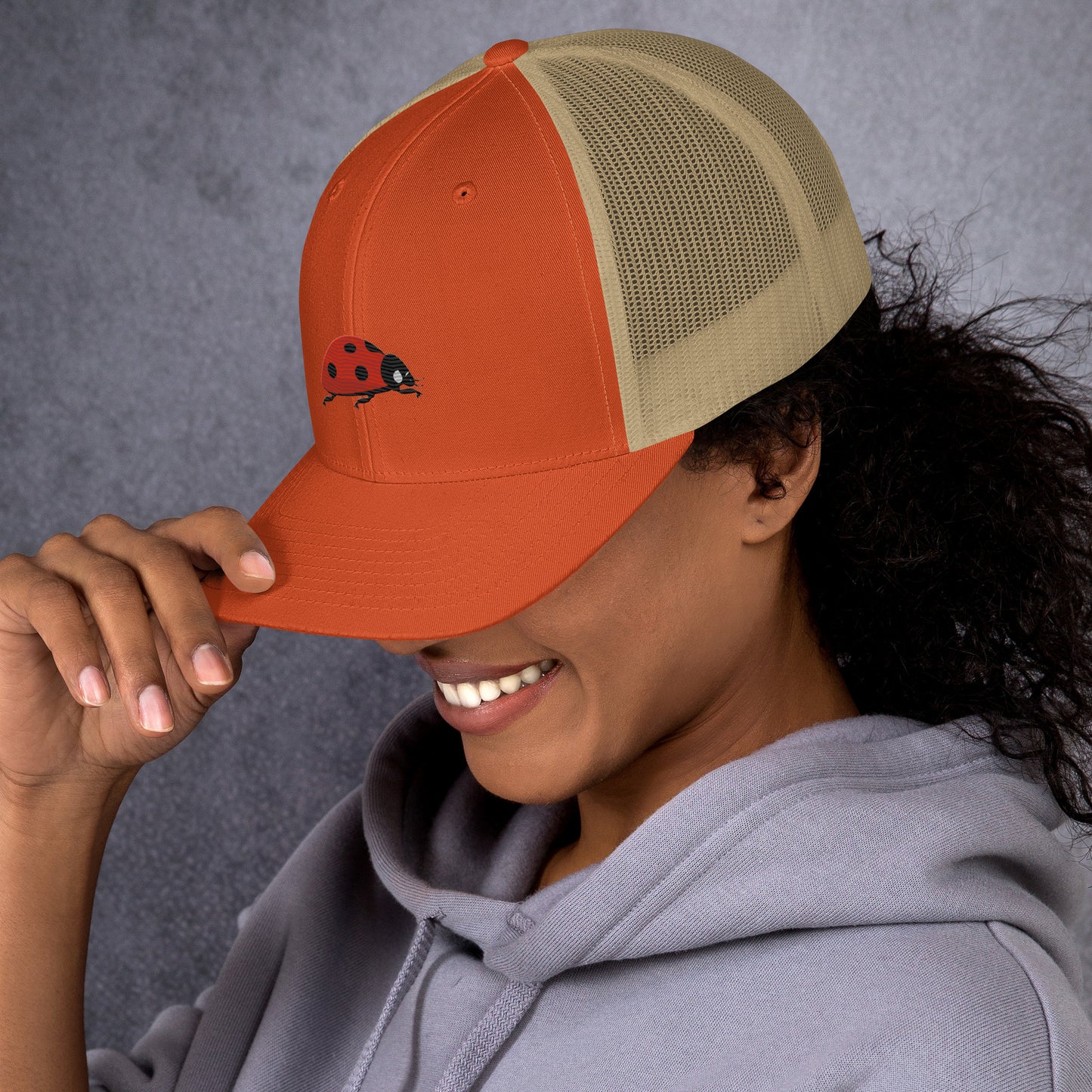 Ladybug Trucker Cap - Embroidered - Wildlife Soul   Ladybug Trucker Cap - Embroidered