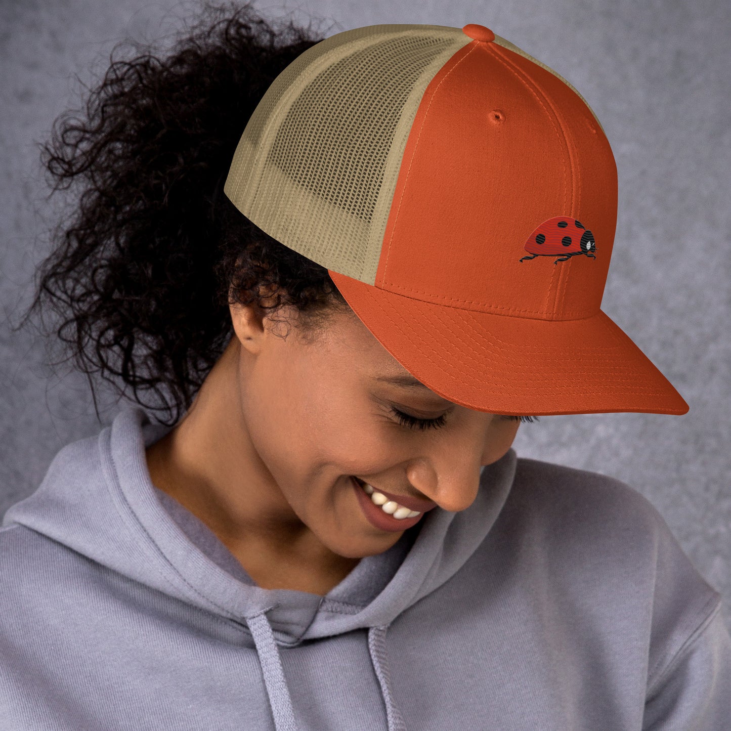 Ladybug Trucker Cap - Embroidered - Wildlife Soul   Ladybug Trucker Cap - Embroidered