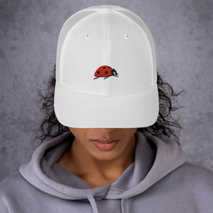 Ladybug Trucker Cap - Embroidered - Wildlife Soul   Ladybug Trucker Cap - Embroidered