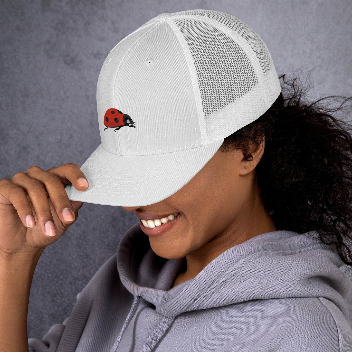 Ladybug Trucker Cap - Embroidered - Wildlife Soul   Ladybug Trucker Cap - Embroidered