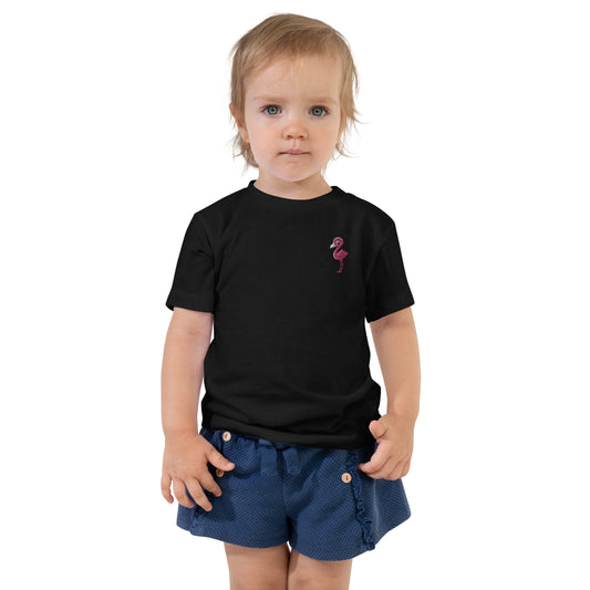 Flamingo Baby T-shirt - Embroidered - Wildlife Soul   Flamingo Baby T-shirt - Embroidered