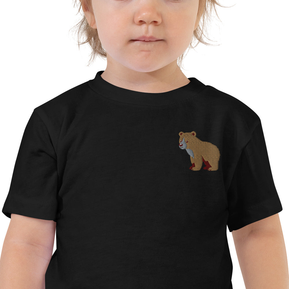 Bear Cotton Baby T-shirt - Embroidered - Wildlife Soul   Bear Cotton Baby T-shirt - Embroidered