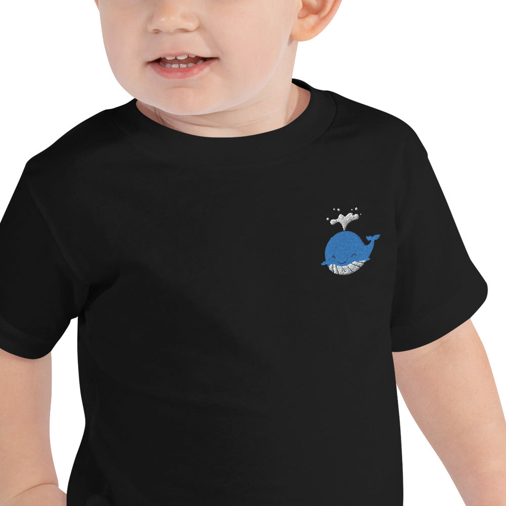 Whale Cotton Baby T-shirt - Embroidered - Wildlife Soul   Whale Cotton Baby T-shirt - Embroidered