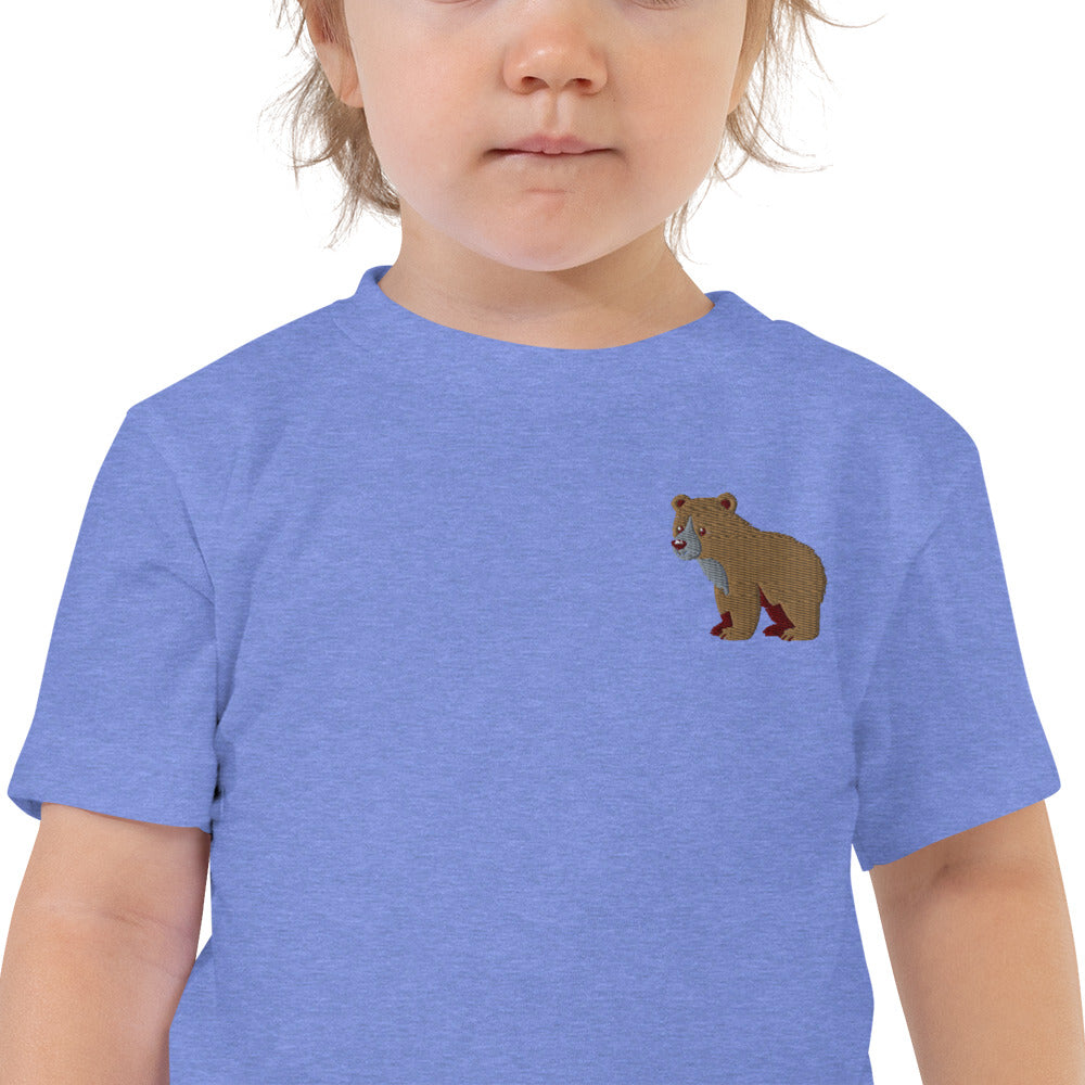 Bear Cotton Baby T-shirt - Embroidered - Wildlife Soul   Bear Cotton Baby T-shirt - Embroidered