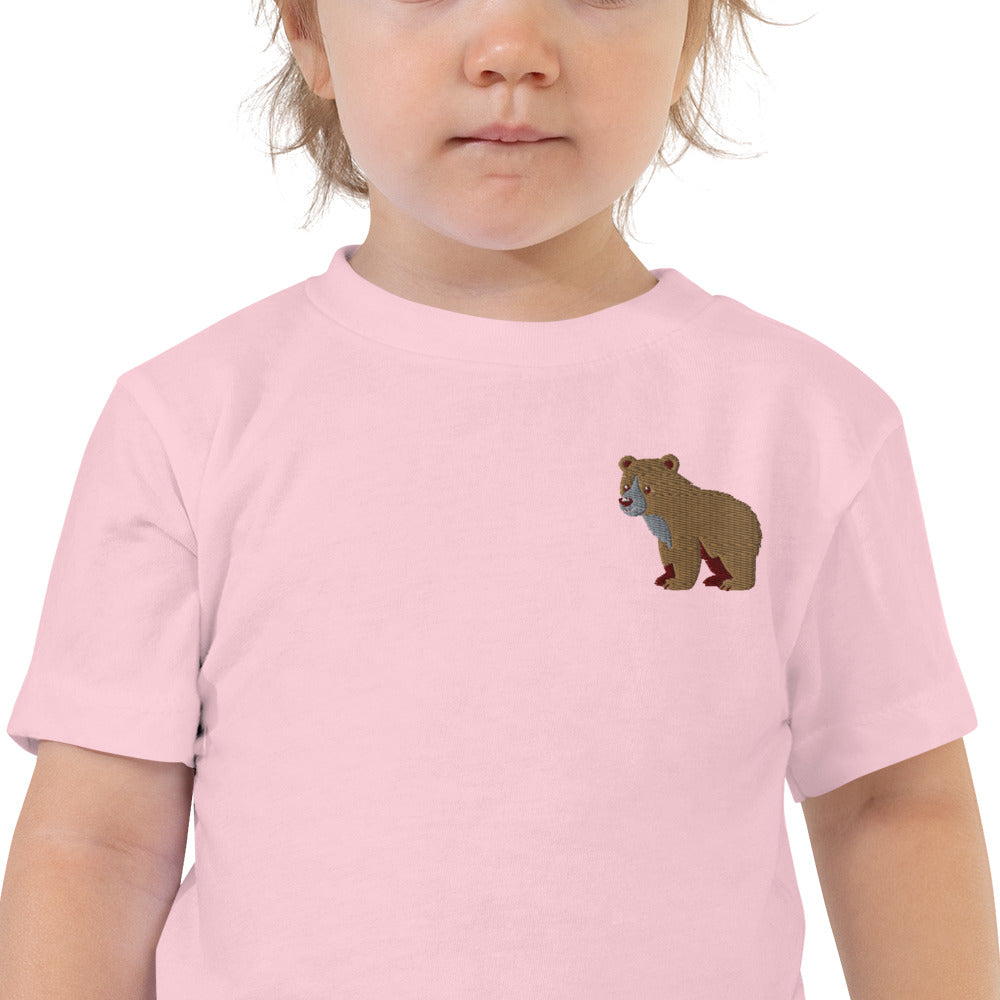 Bear Cotton Baby T-shirt - Embroidered - Wildlife Soul   Bear Cotton Baby T-shirt - Embroidered