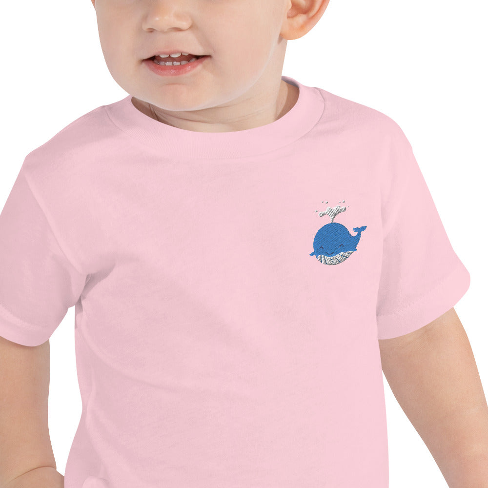 Whale Cotton Baby T-shirt - Embroidered - Wildlife Soul   Whale Cotton Baby T-shirt - Embroidered