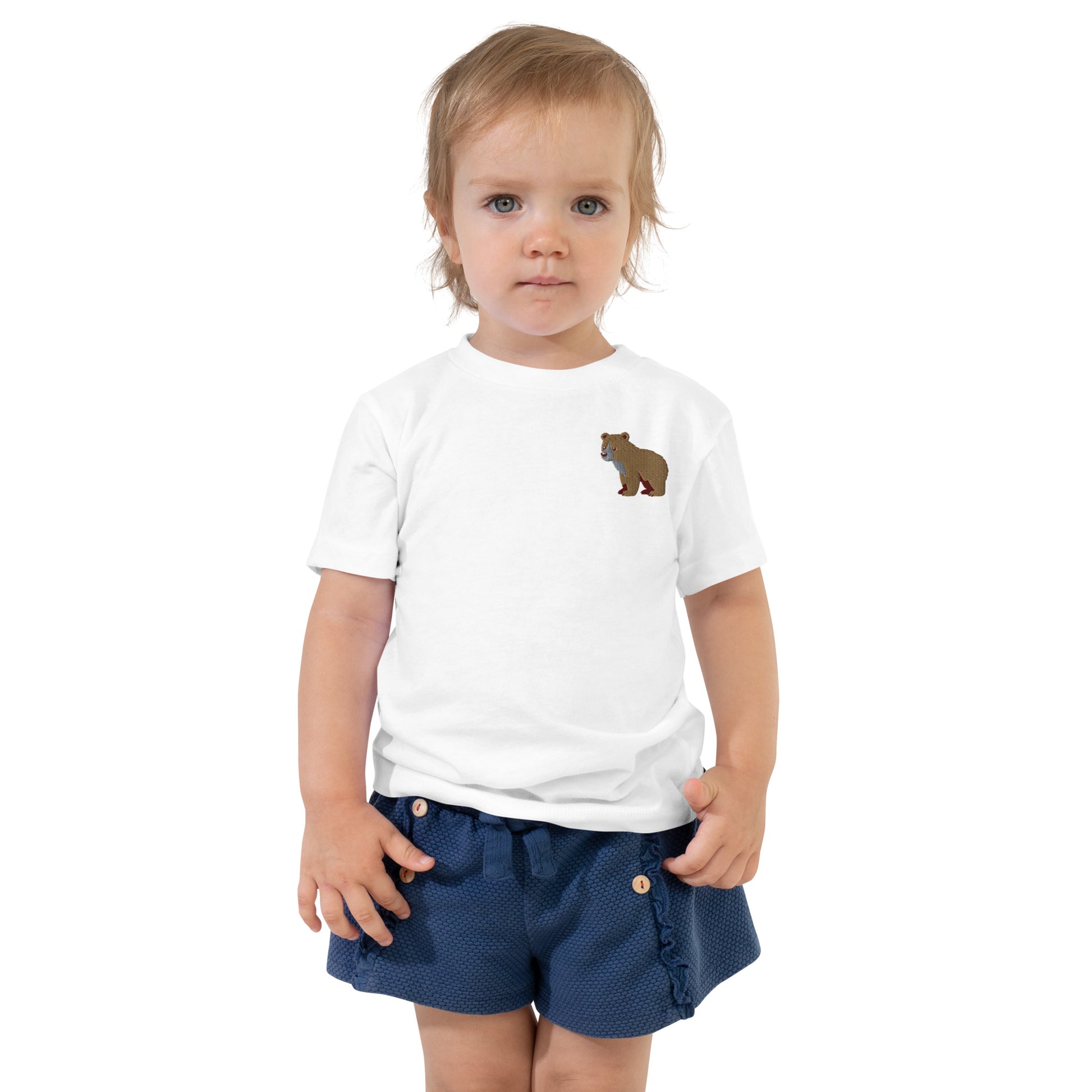 Bear Cotton Baby T-shirt - Embroidered - Wildlife Soul   Bear Cotton Baby T-shirt - Embroidered