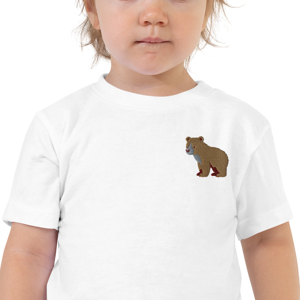 Bear Cotton Baby T-shirt - Embroidered - Wildlife Soul   Bear Cotton Baby T-shirt - Embroidered