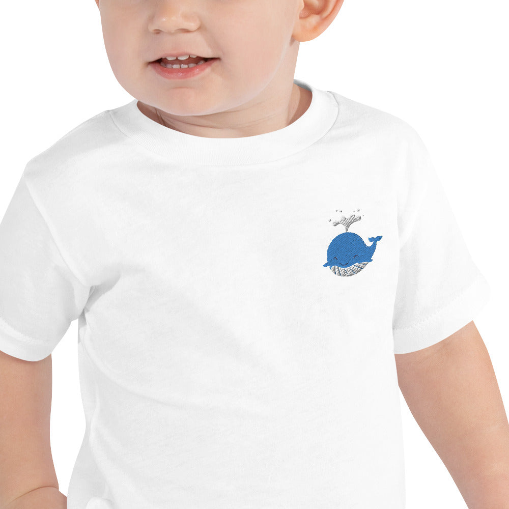 Whale Cotton Baby T-shirt - Embroidered - Wildlife Soul   Whale Cotton Baby T-shirt - Embroidered