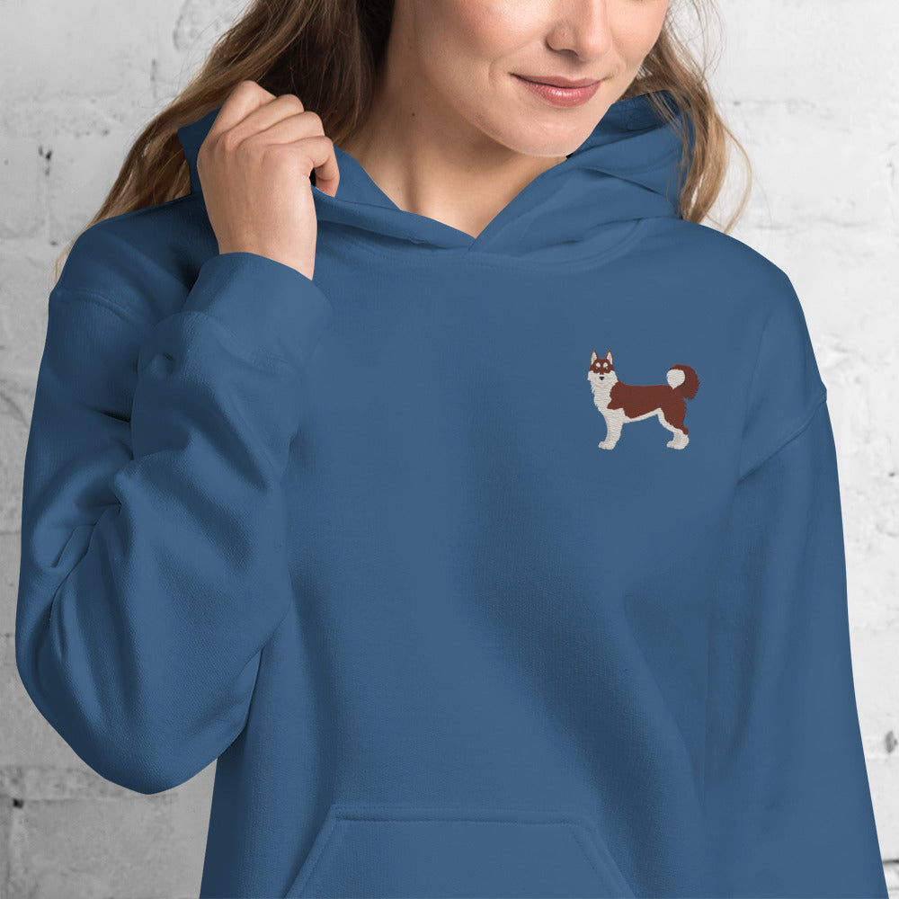 Alaskan Malamute Cotton Hoodie - Embroidered - Wildlife Soul   Alaskan Malamute Cotton Hoodie - Embroidered