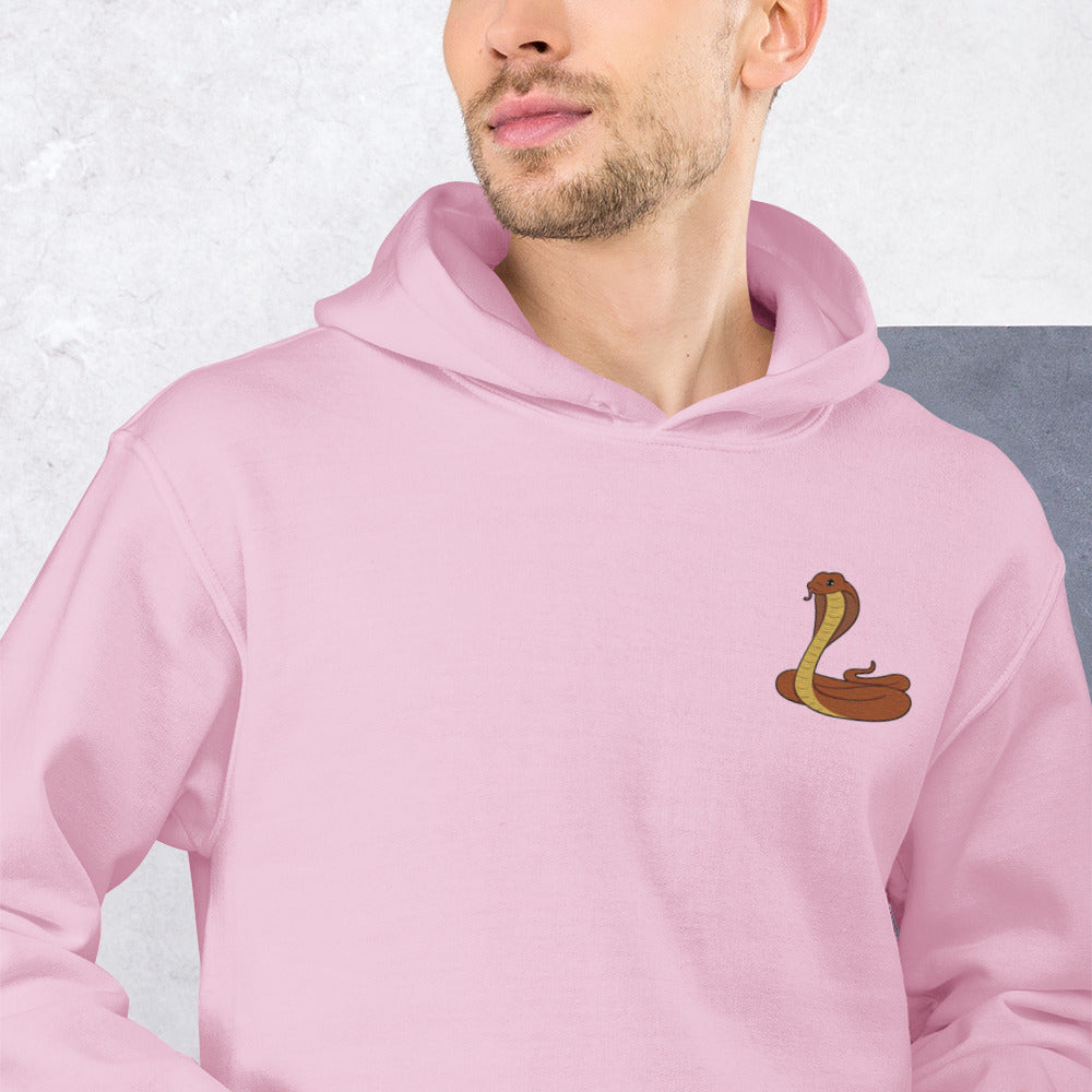 Cobra Cotton Hoodie - Embroidered - Wildlife Soul   Cobra Cotton Hoodie - Embroidered