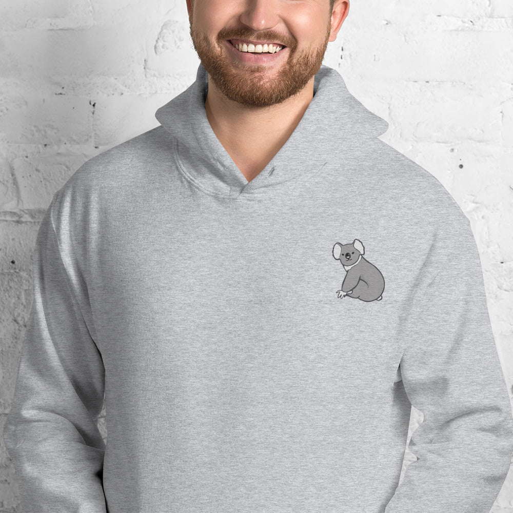 Koala Cotton Hoodie - Embroidered - Wildlife Soul   Koala Cotton Hoodie - Embroidered