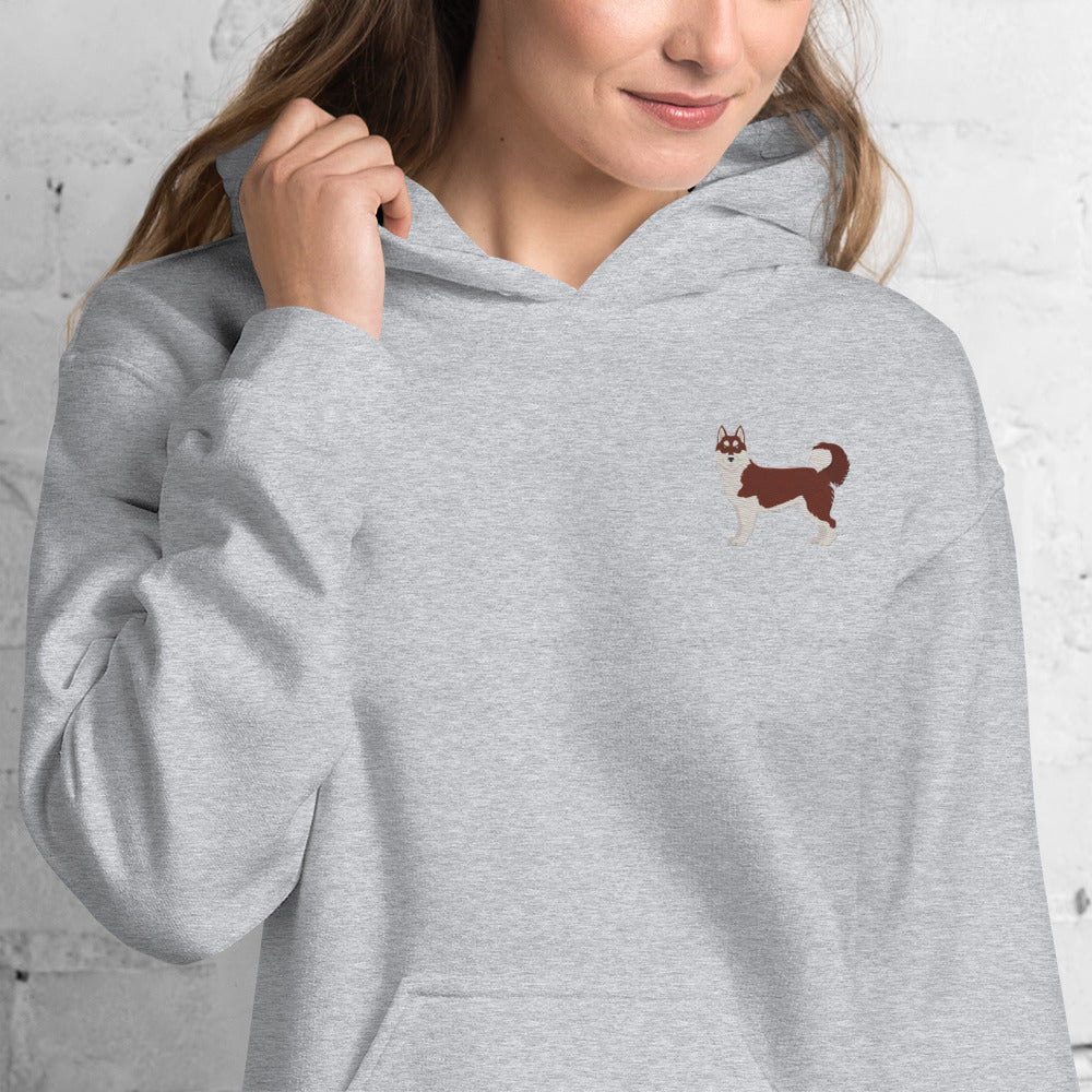 Alaskan Malamute Cotton Hoodie - Embroidered - Wildlife Soul   Alaskan Malamute Cotton Hoodie - Embroidered