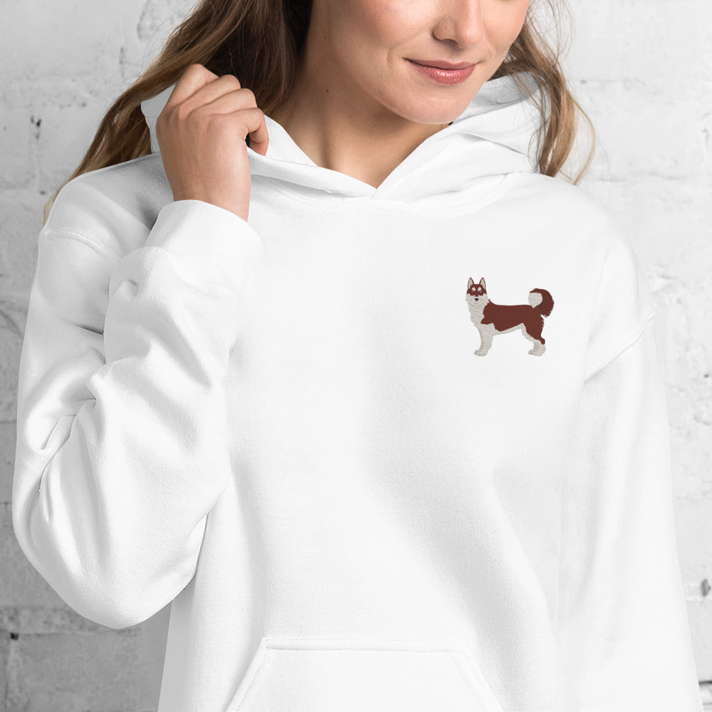 Alaskan Malamute Cotton Hoodie - Embroidered - Wildlife Soul   Alaskan Malamute Cotton Hoodie - Embroidered