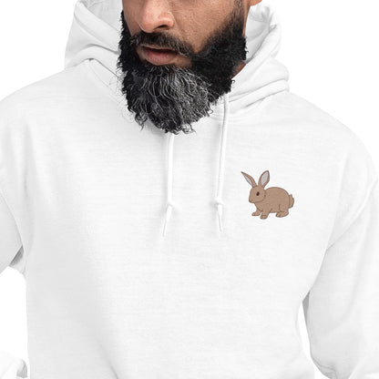 Rabbit Cotton Hoodie - Embroidered - Wildlife Soul   Rabbit Cotton Hoodie - Embroidered