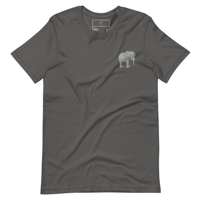 Elephant Cotton T-Shirt - Embroidered - Wildlife Soul   Elephant Cotton T-Shirt - Embroidered