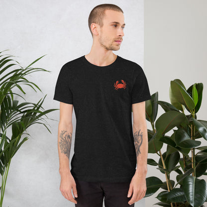 Crab Cotton T-Shirt - Embroidered - Wildlife Soul   Crab Cotton T-Shirt - Embroidered