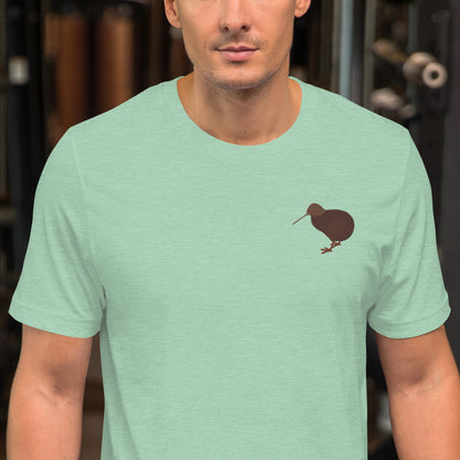 Kiwi Cotton T-Shirt - Embroidered - Wildlife Soul   Kiwi Cotton T-Shirt - Embroidered