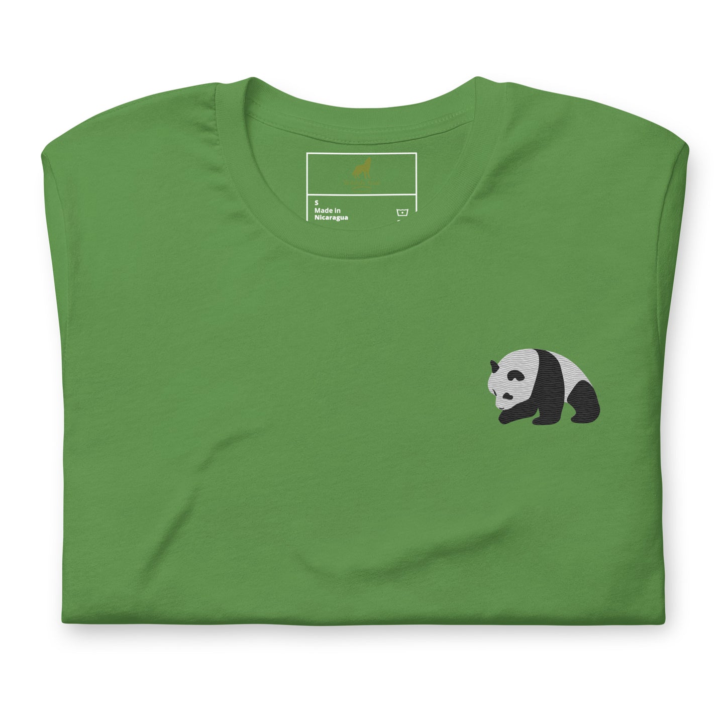 Panda Cotton T-Shirt - Embroidered - Wildlife Soul   Panda Cotton T-Shirt - Embroidered