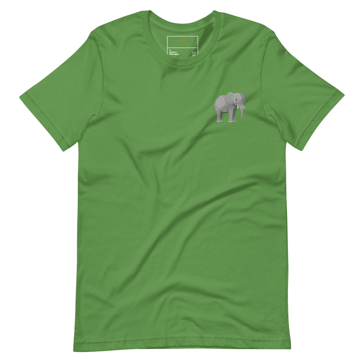 Elephant Cotton T-Shirt - Embroidered - Wildlife Soul   Elephant Cotton T-Shirt - Embroidered