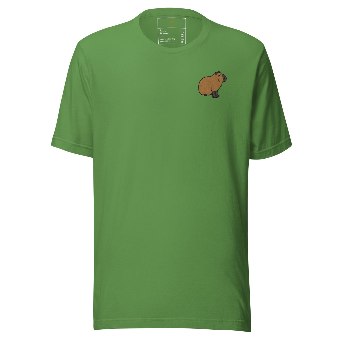 Capybara Cotton T-Shirt - Embroidered - Wildlife Soul   Capybara Cotton T-Shirt - Embroidered