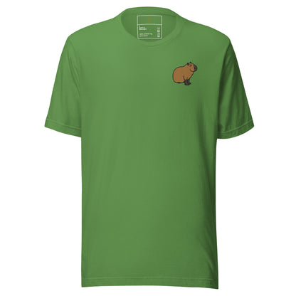 Capybara Cotton T-Shirt - Embroidered - Wildlife Soul   Capybara Cotton T-Shirt - Embroidered