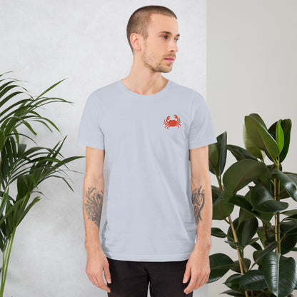 Crab Cotton T-Shirt - Embroidered - Wildlife Soul   Crab Cotton T-Shirt - Embroidered