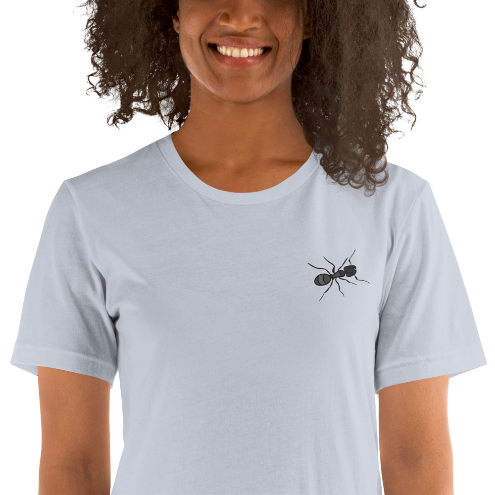 Ant Cotton T-shirt - Embroidered - Wildlife Soul   Ant Cotton T-shirt - Embroidered