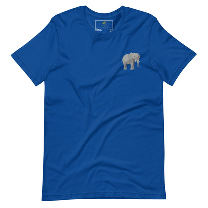 Elephant Cotton T-Shirt - Embroidered - Wildlife Soul   Elephant Cotton T-Shirt - Embroidered