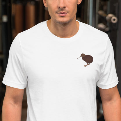 Kiwi Cotton T-Shirt - Embroidered - Wildlife Soul   Kiwi Cotton T-Shirt - Embroidered